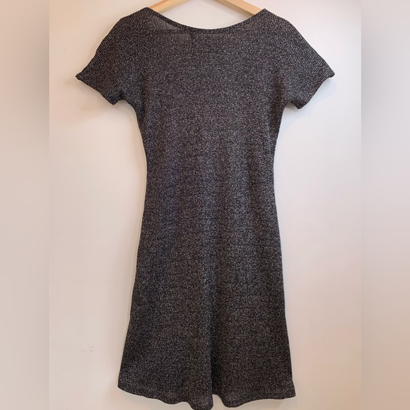 Reformation 
Black Pewter Sparkle Mini Metallic Dress Size;M-L .Girls Night out - Picture 3 of 10